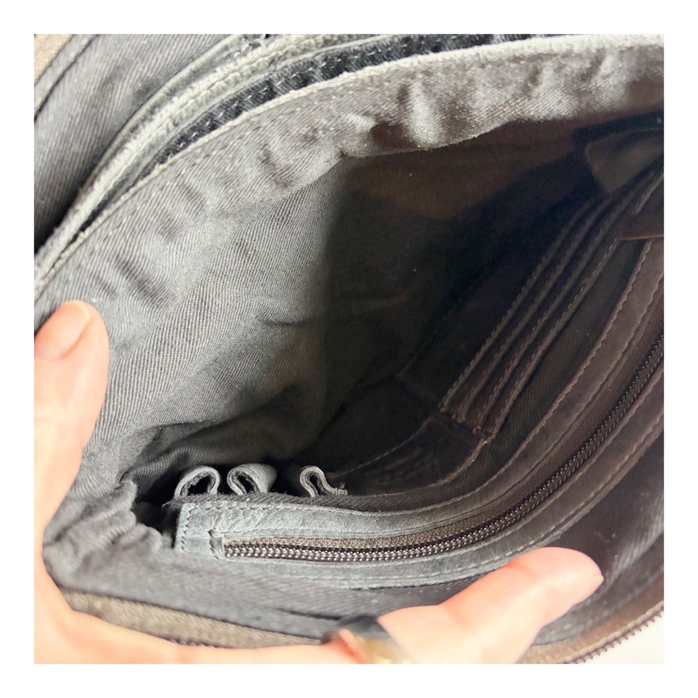 Latico Leather Marcus Crossbody Bag Charcoal - Picture 9 of 12